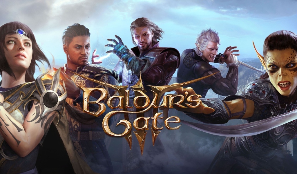 Красочный постер компьютерной игры Baldur’s Gate III