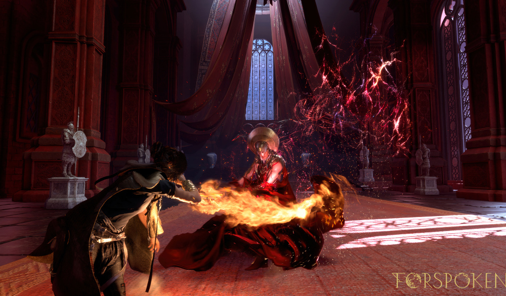 Бой в новой компьютерной игре Forspoken, 2023