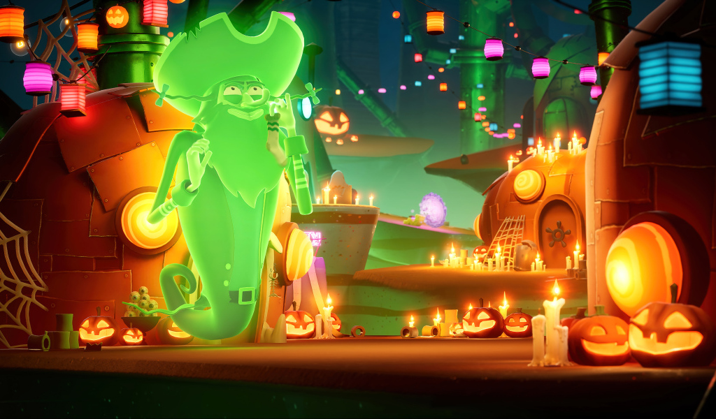 Кадр  компьютерной игры SpongeBob SquarePants: The Cosmic Shake