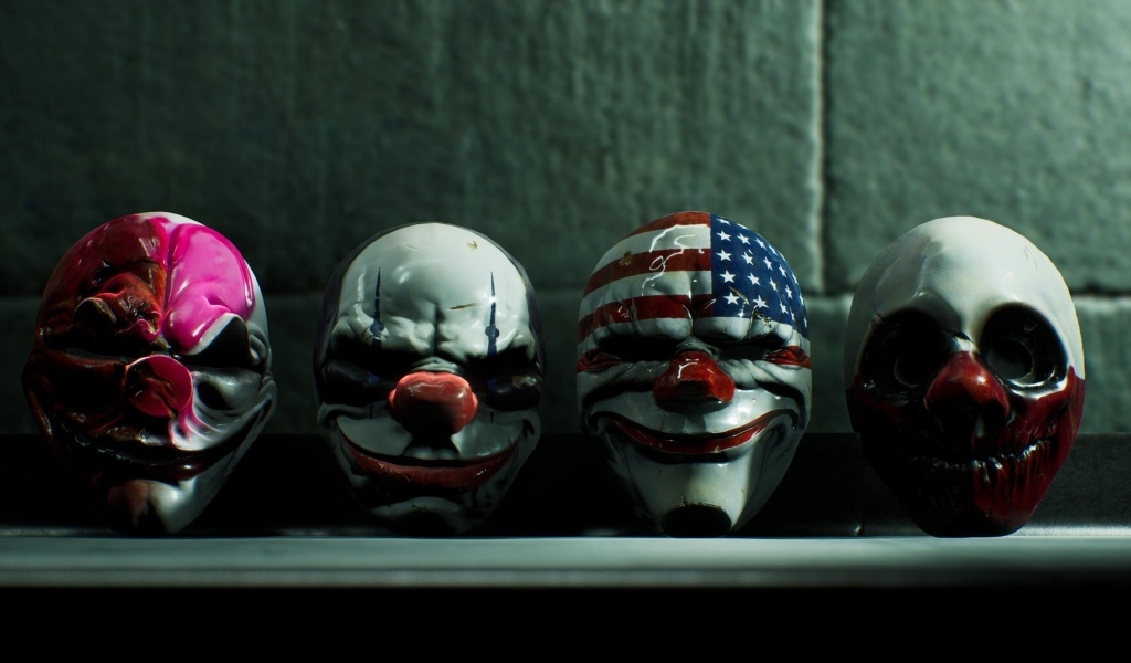 Masks from the computer game Payday 3