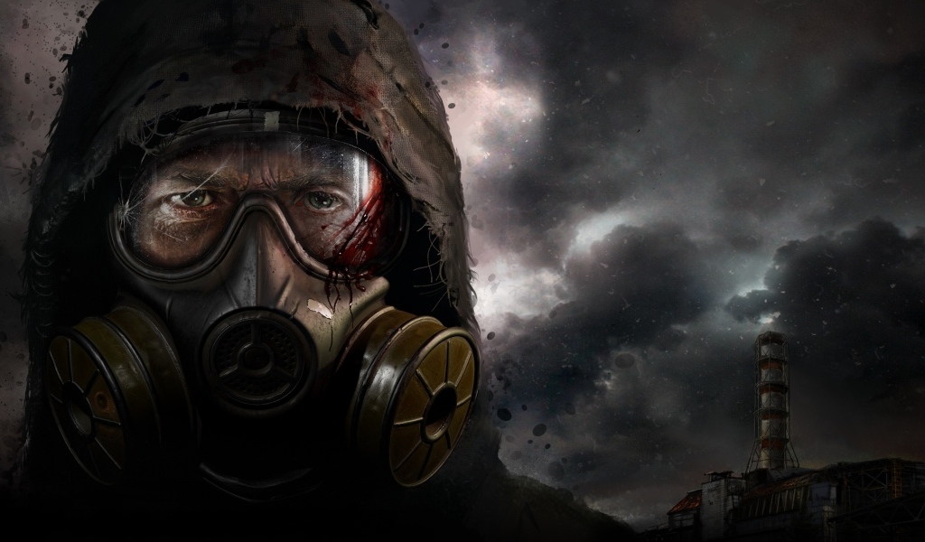 Мужчина в маске из компьютерной игры S.T.A.L.K.E.R. 2: Heart of Chornobyl