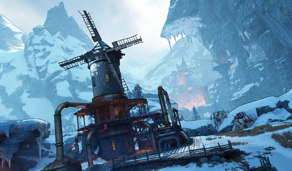 Мельница в компьютерной игре Tiny Tina's Wonderlands