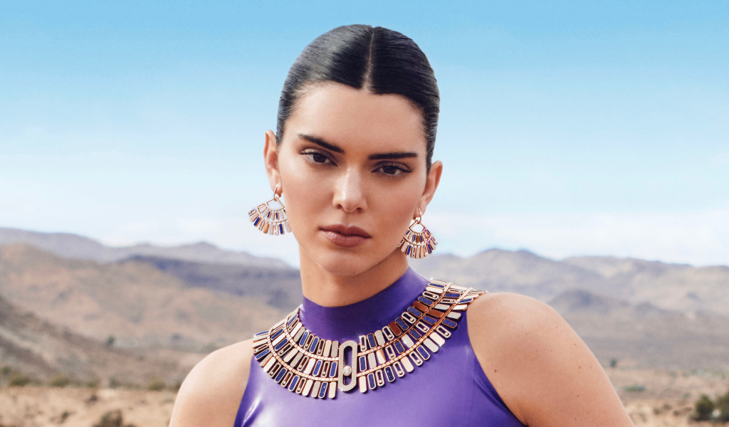 Серьезная девушка модель  Кендалл Дженнер