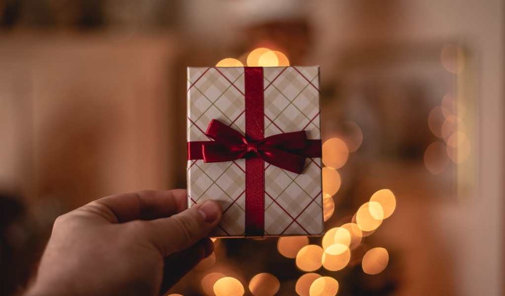 Маленький подарок в руке