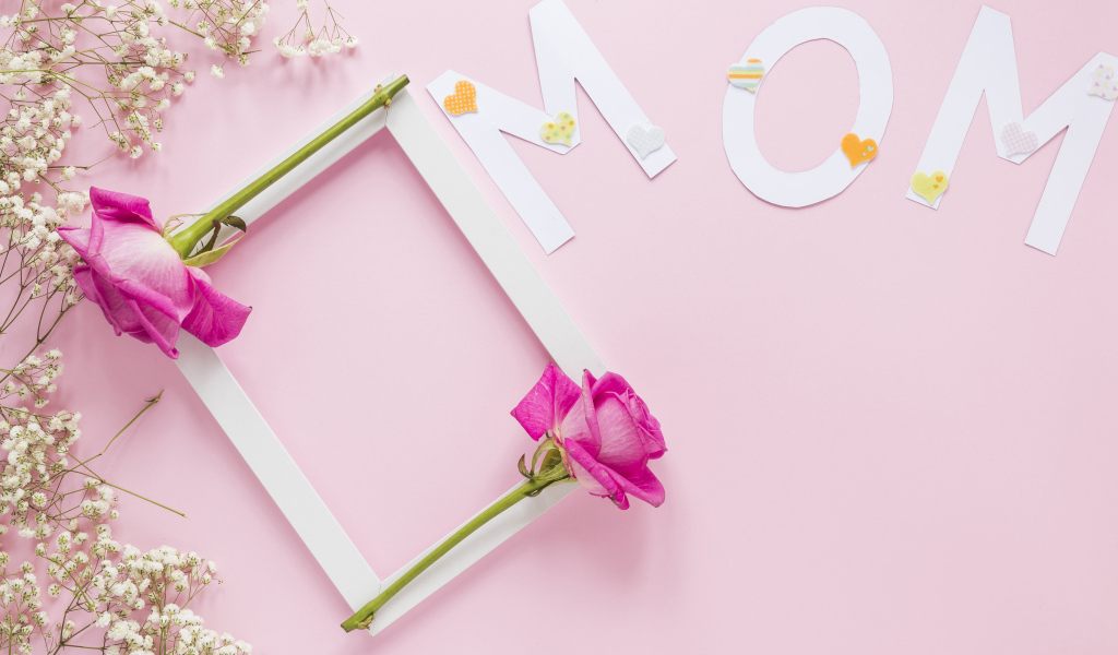 Шаблон поздравительной открытки для мамы на 8 марта