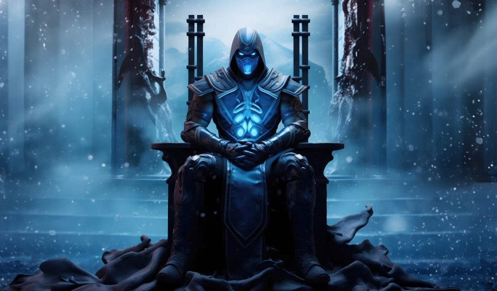 Мастер Саб-Зиро сидит на троне