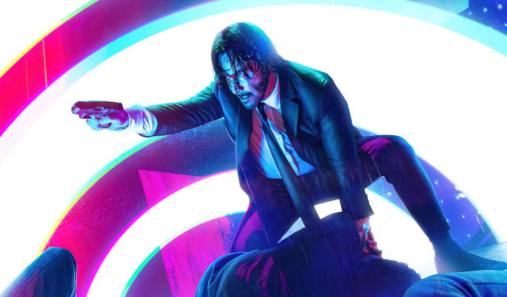 Популярный актер Киану Ривз в фильме Джон Уик