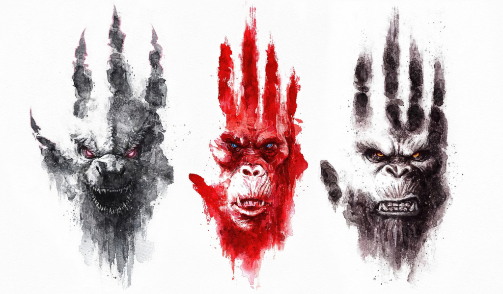 Постер нового фильма Годзилла и Конг: Новая империя, 2024