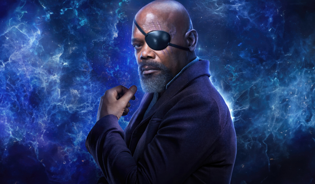 Персонаж Ник Фьюри в фантастическом фильме Марвелы