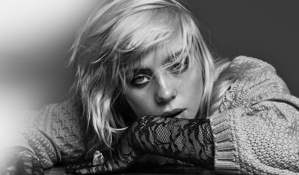 Черно-белое фото Билли Айлиш