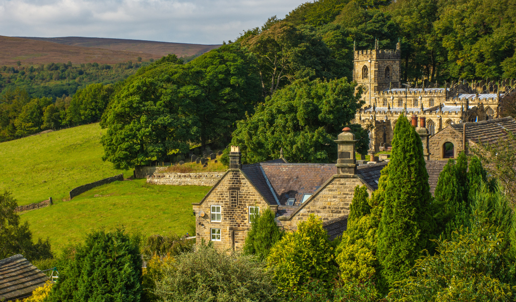 Старинный замок в зарослях, Англия