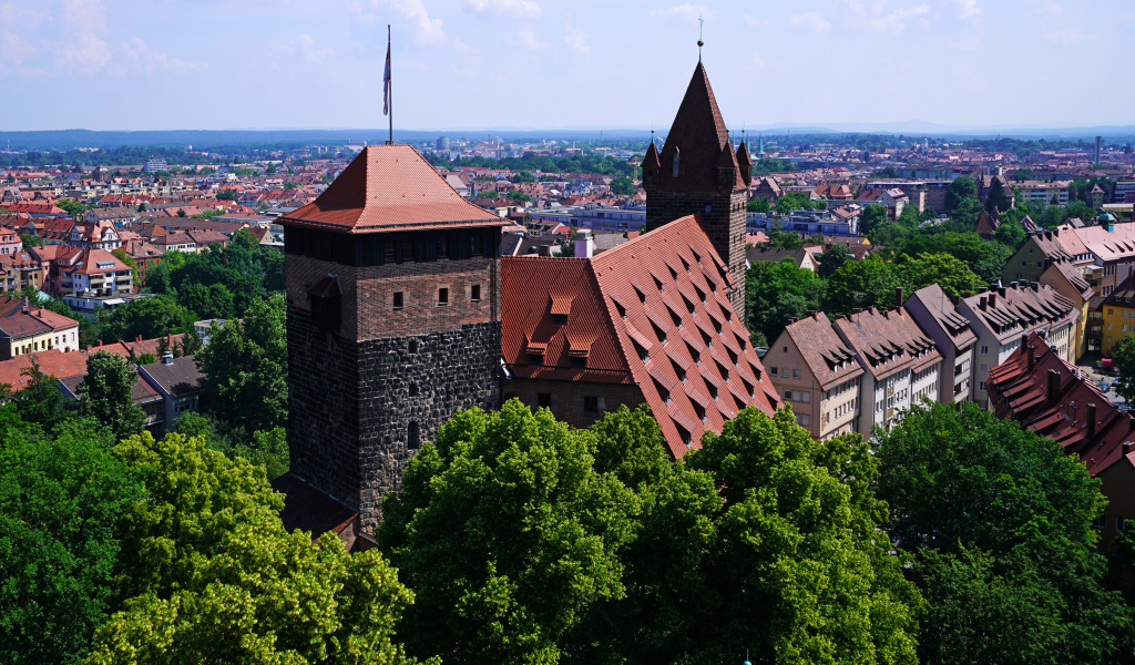 Старинная башня Башня Синвелл, Нюрнберг, Германия