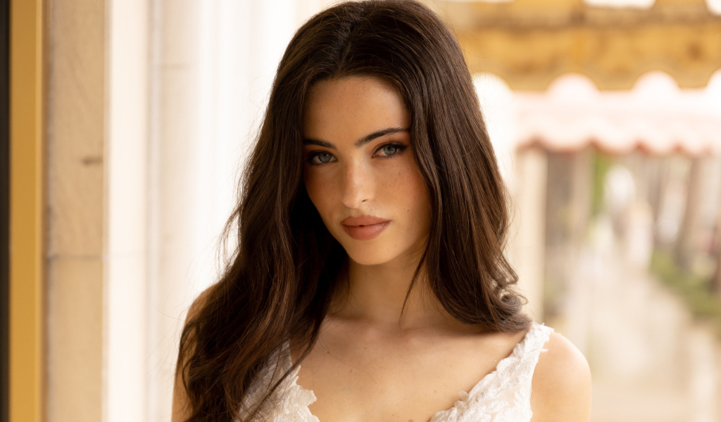 Красивая брюнетка, актриса Рени Мерден