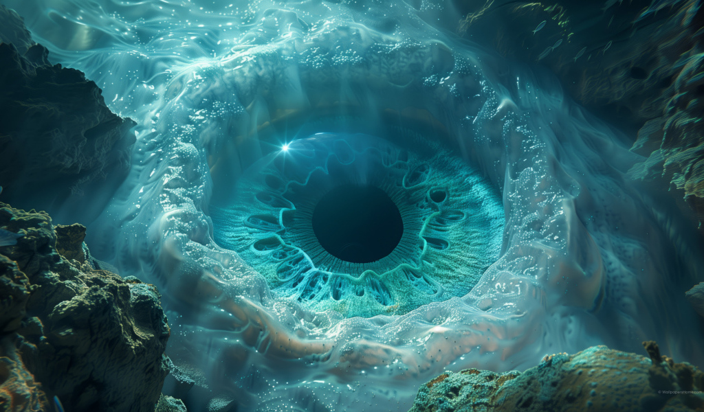 Абстрактный глаз под водой