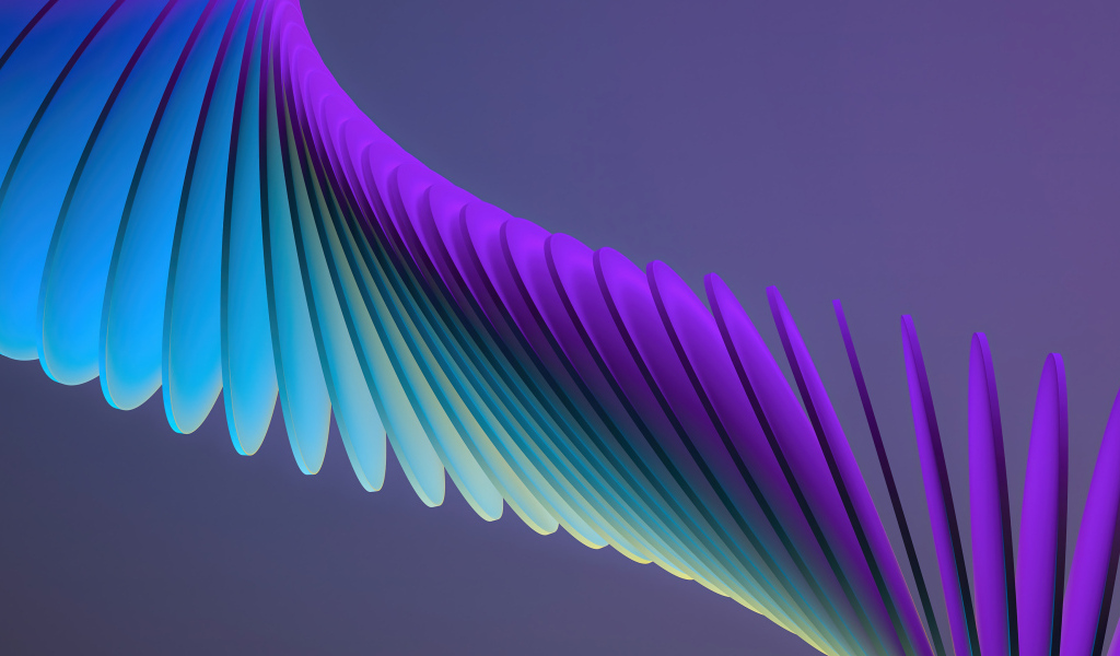 Голубая волнистая 3д спираль 