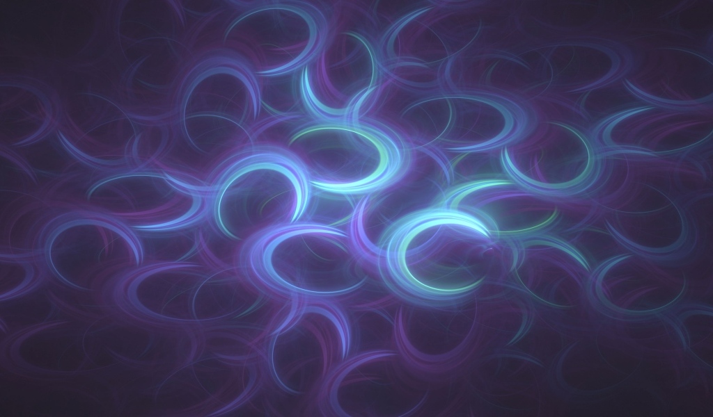 Светящиеся неоновые кольца на полу