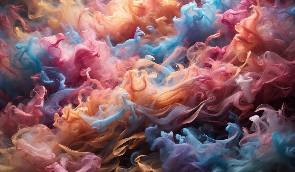 Разноцветный абстрактный дым