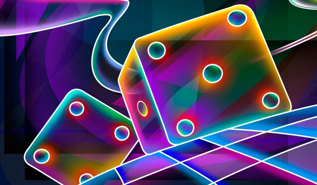 Неоновые 3д кости крупным планом