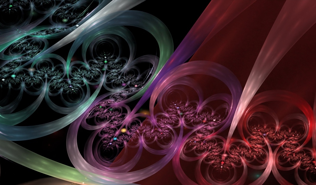 Извилистые разноцветные абстрактные фигуры