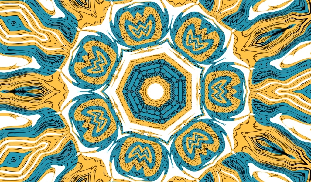 Желто-голубой абстрактный узор 