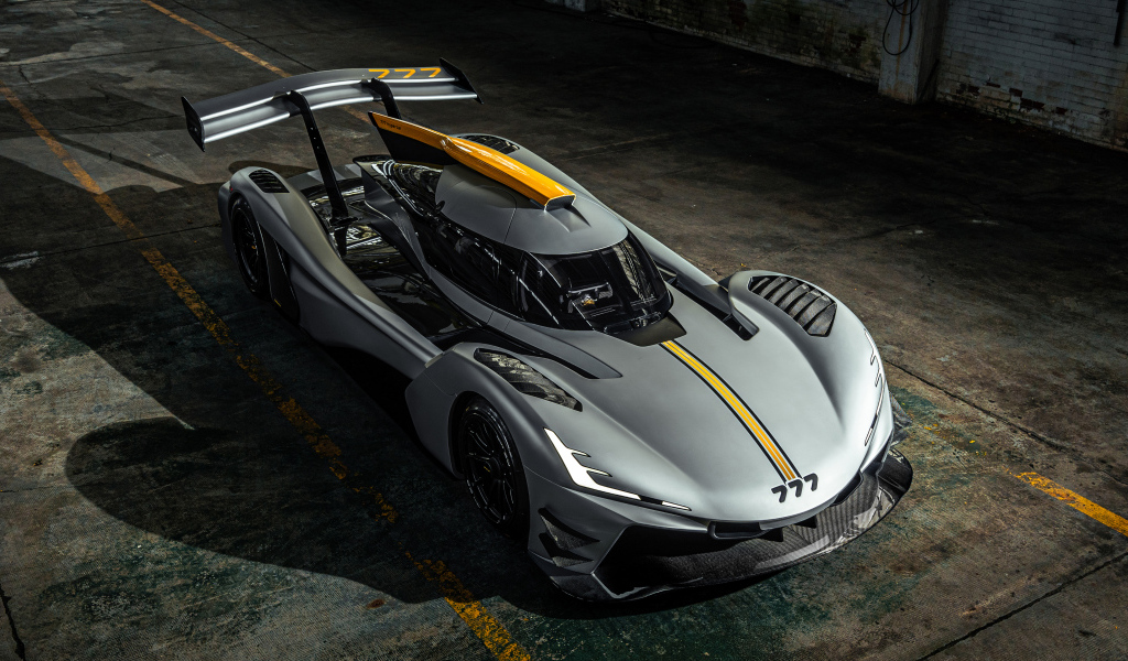 Быстрый Hypercar 777 вид сверху