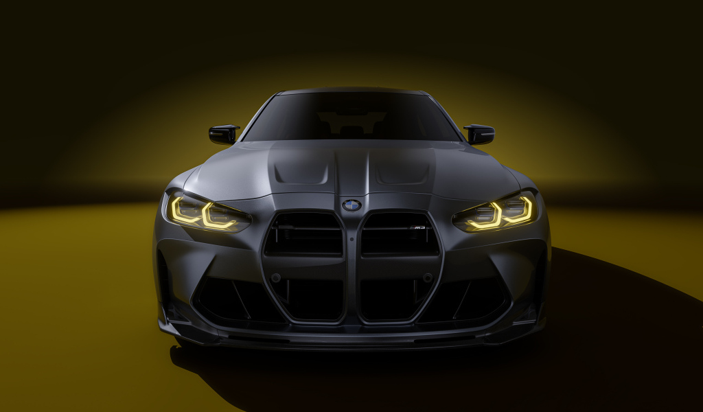 Вид спереди на автомобиль BMW M3 Vorsteiner