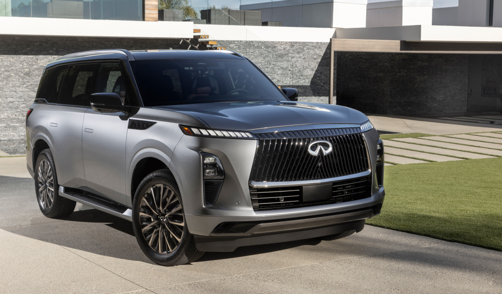 Серебристый внедорожник  Infiniti QX80 Autograph AWD 2025 года