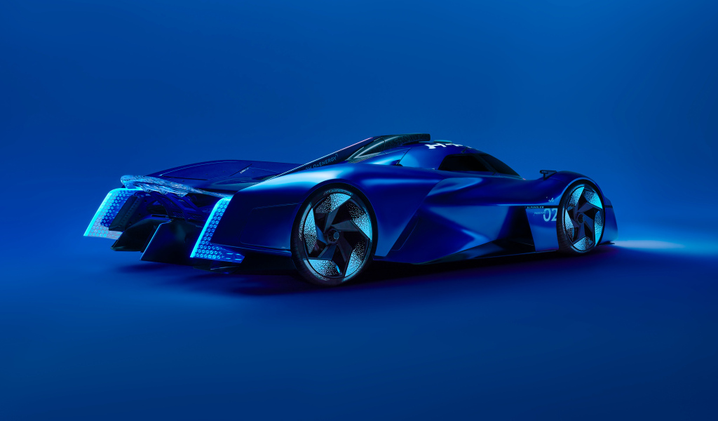 Синий автомобиль Alpine Alpenglow Hy4 2024 года