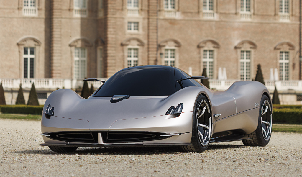 Серебристый дорогой автомобиль Pagani Alisea By IED 2024 года