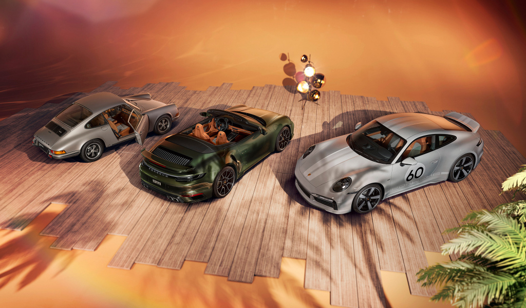 Три автомобиля Porsche 911 Turbo S