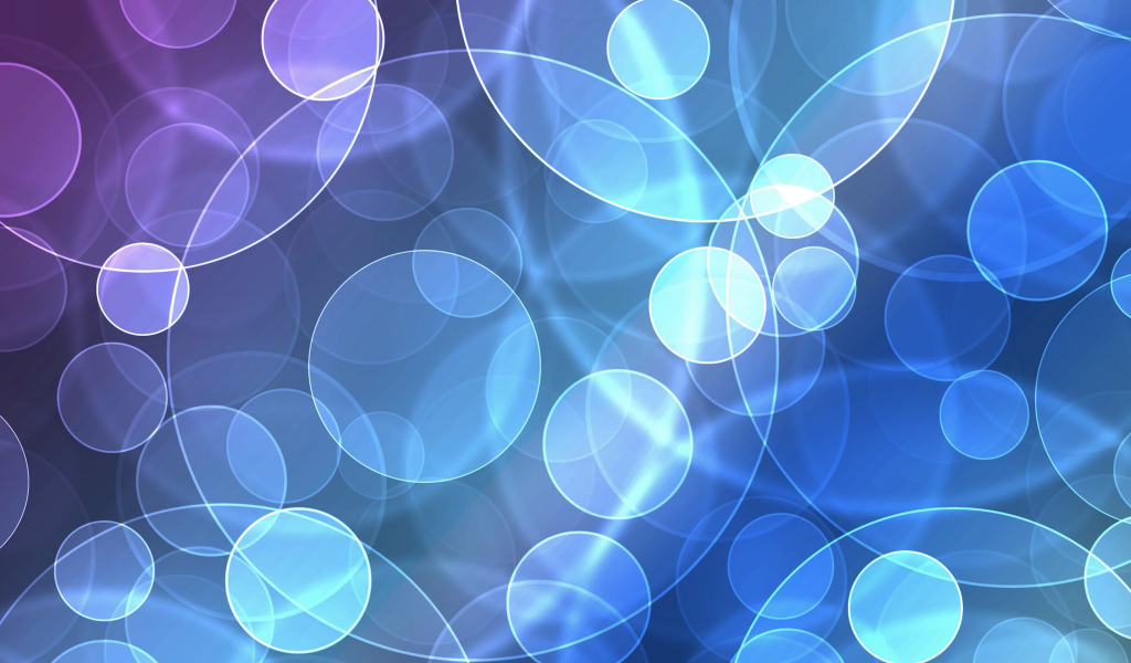 Красивый голубой фон с яркими круглыми бликами
