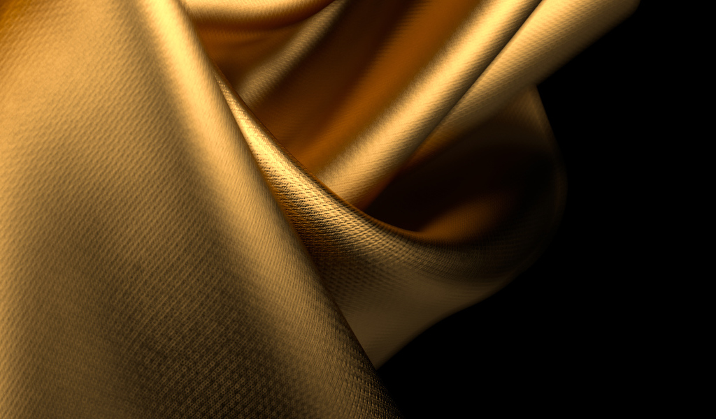 Золотая ткань со складками для фона