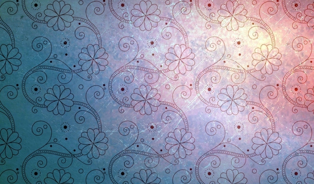 Серый фон с цветочными узорами
