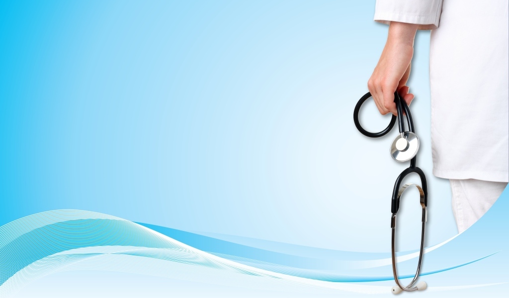Медицинский фон с врачом и стетоскопом