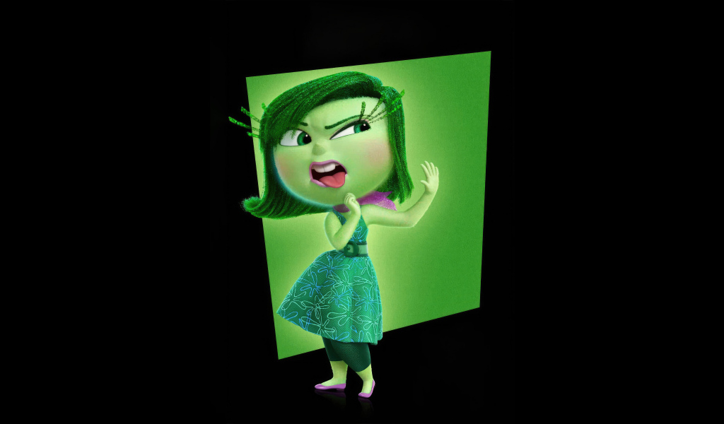 Character Disgust in the new cartoon Puzzle 2 on a black background, 2024
