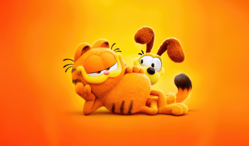 Poster for the new cartoon Garfield at the cinema