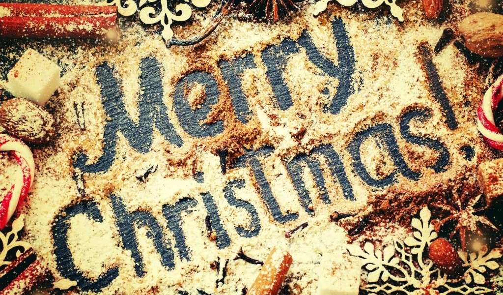 Сладкая открытка на Рождество