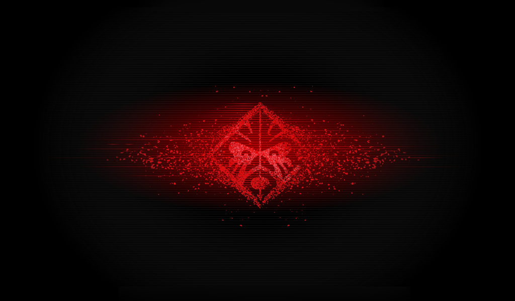 Красный логотип hp omen на черном фоне
