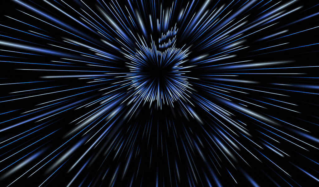 Логотип apple из неоновых бликов