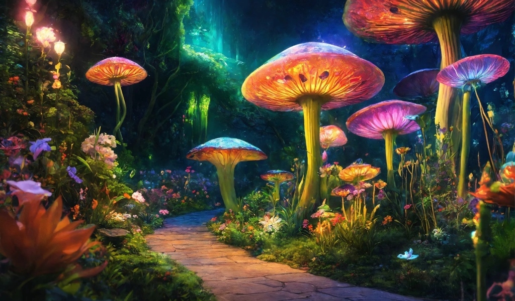 Большие фантастические грибы 