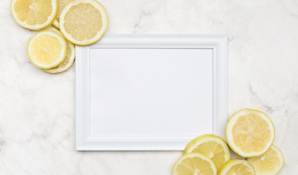 Рамка для фото с ломтиками лимона