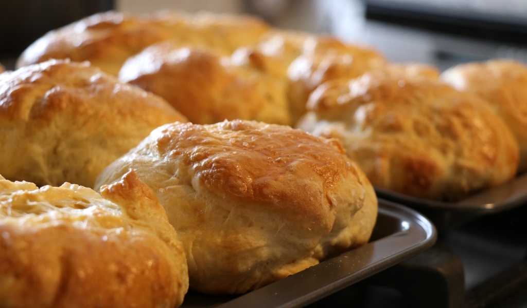 Свежие аппетитные булочки