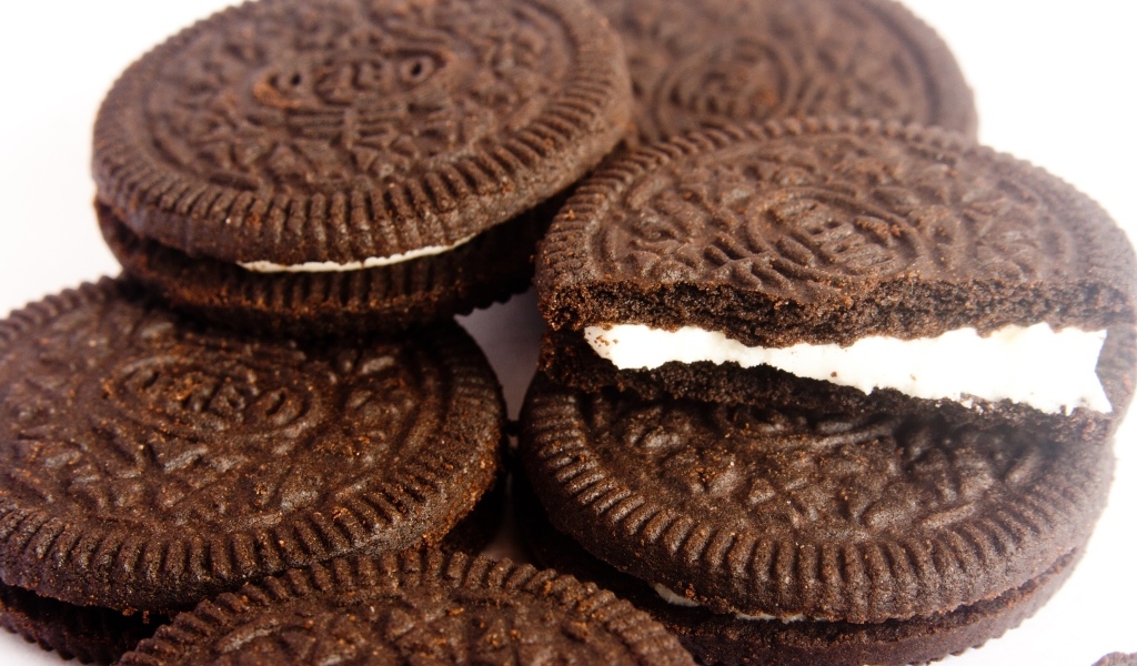 Шоколадное печенье орео крупным планом