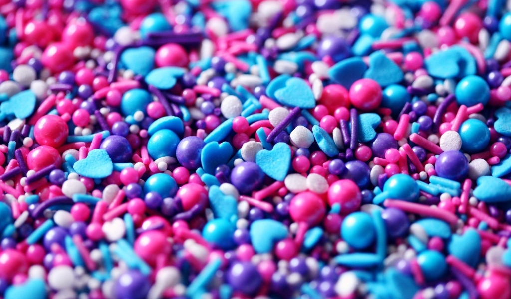 Разноцветная сладкая кондитерская посыпка