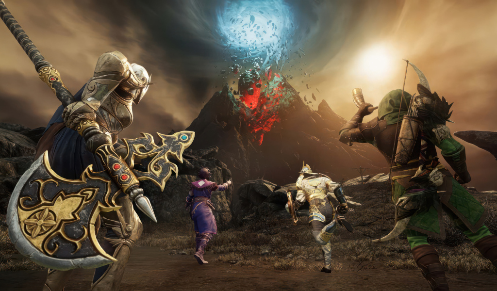 Дыра в небе в компьютерной игре New World: Aeternum, 2024