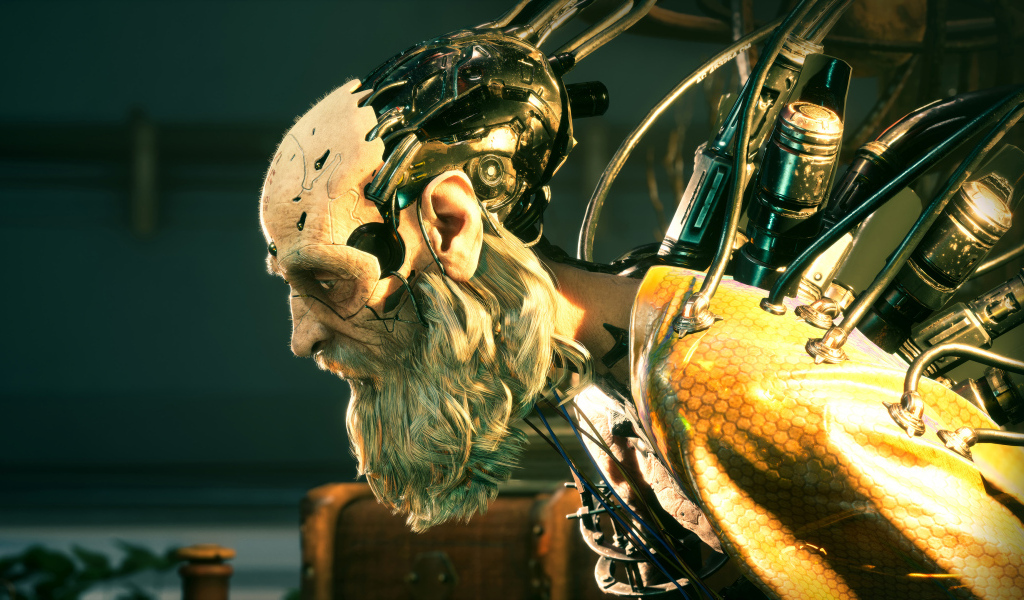 Мужчина робот из компьютерной игры Stellar Blade, 2024