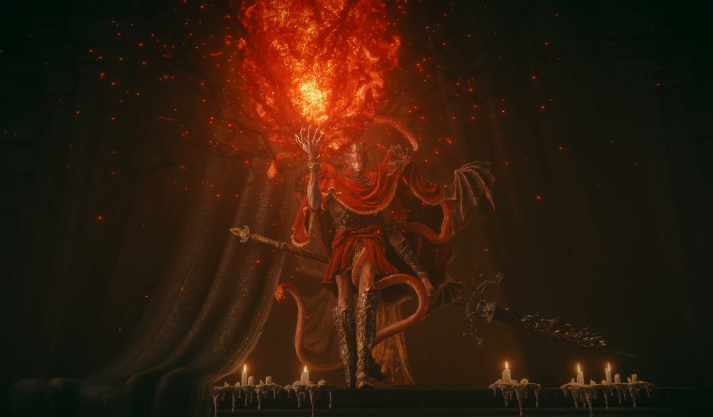 Воин из компьютерной игры Elden Ring: Shadow of the Erdtree