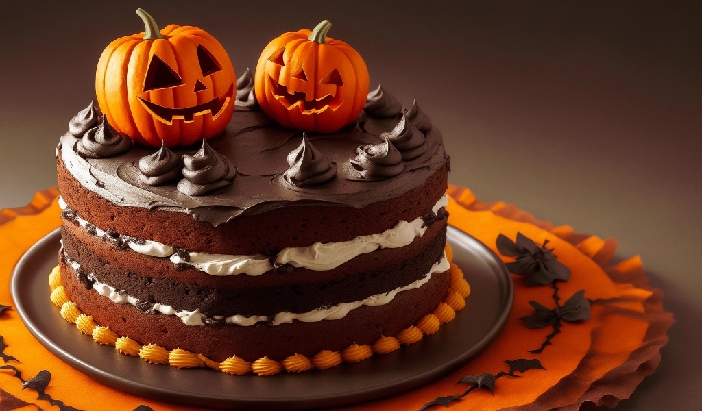 Шоколадный торт на Хэллоуин