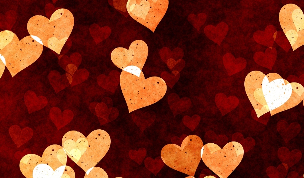 Много сердечек для фона 
