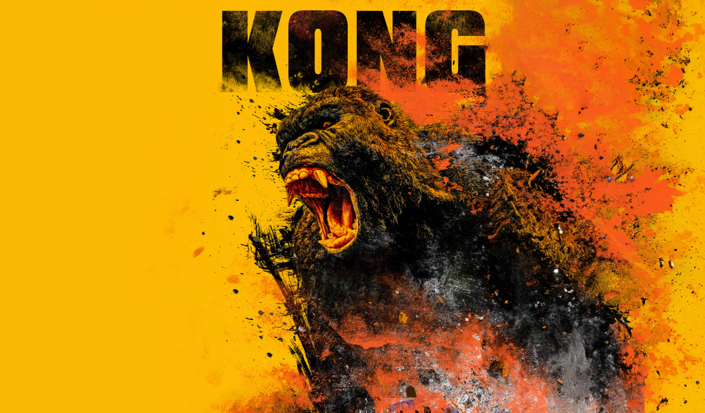 Яркий постер фильма Годзилла и Конг: Новая империя, 2024